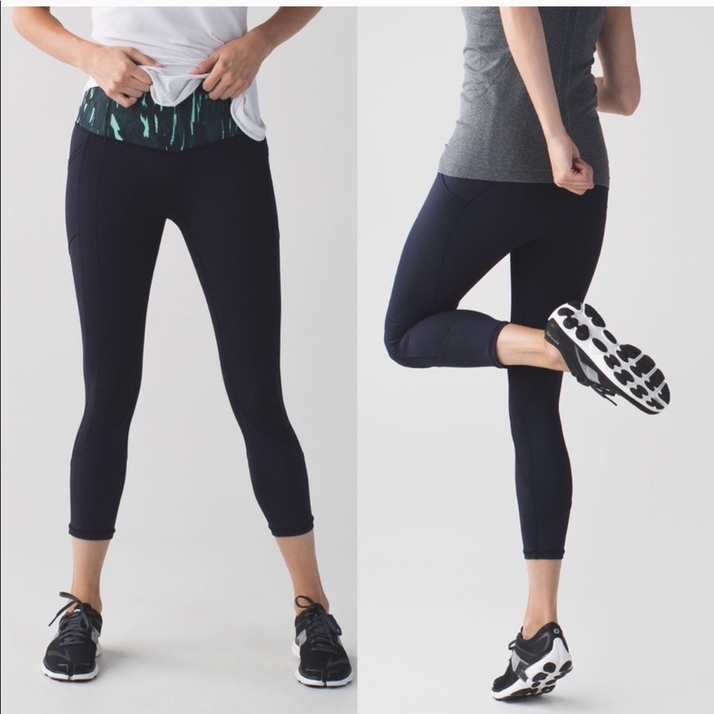 Lululemon All The Right Places Crop Naval Blue